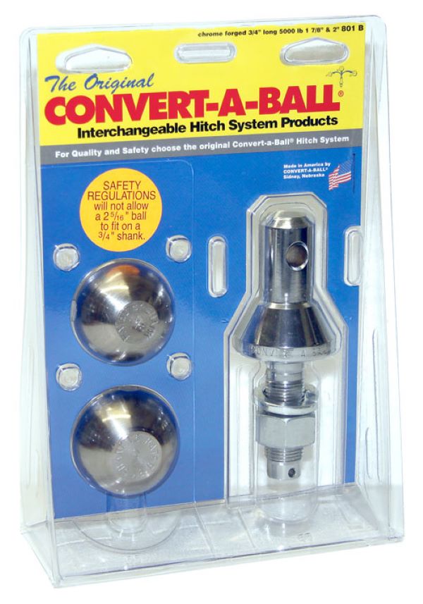 Convert-A-Ball Stainless Steel Long Shank 2-Ball Set - 1 7/8 and 2 inch Balls