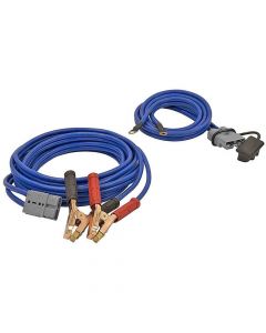 28 Foot Long Booster Cables With Gray Quick Connect - 600 Amp