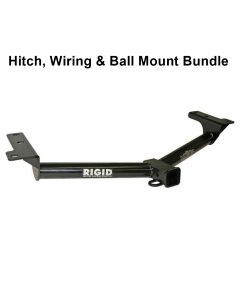 Rigid Hitch R3-0128 Class III 2 Inch Receiver Trailer Hitch Bundle - Includes Ball Mount and Custom Wiring Harness - fits 2011-2020 Dodge Journey (All with LED tail lights, Except Crossroad Models))