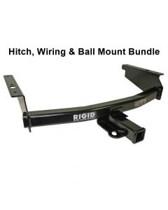 Rigid Hitch (R3-0160) Class III 2 Inch Receiver Trailer Hitch Bundle - Includes Ball Mount and Custom Wiring Harness fits 2002-2007 Jeep Liberty