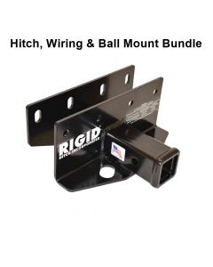 Rigid Hitch (R3-0162) Class III 2 Inch Receiver Trailer Hitch Bundle - Includes Ball Mount and Custom Wiring Harness fits 2007-2018 Jeep JK Wrangler (2018 JK Model Only)