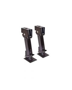 Stabilizer Trailer Jacks - Pair (2) - Flip Down Style - 650 lb. Lift / 1,000 lb. Support Capacity  - with Handle and Level