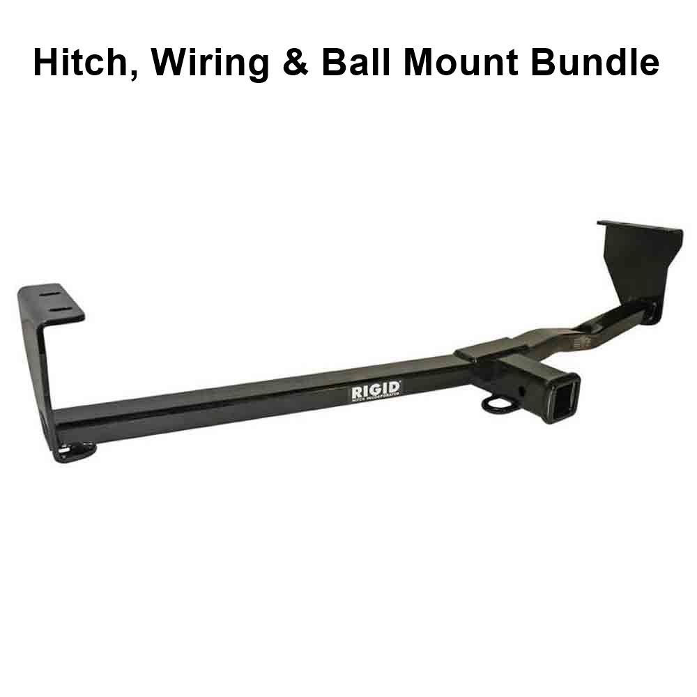 Rigid Hitch (R3-0394) Class III 2 Inch Receiver Trailer Hitch Bundle - Includes Ball Mount and Custom Wiring Harness fits 2011-2013 Kia Sorento Base, EX & LX 4 Cylinder & EX V6 Without Factory Tow Package